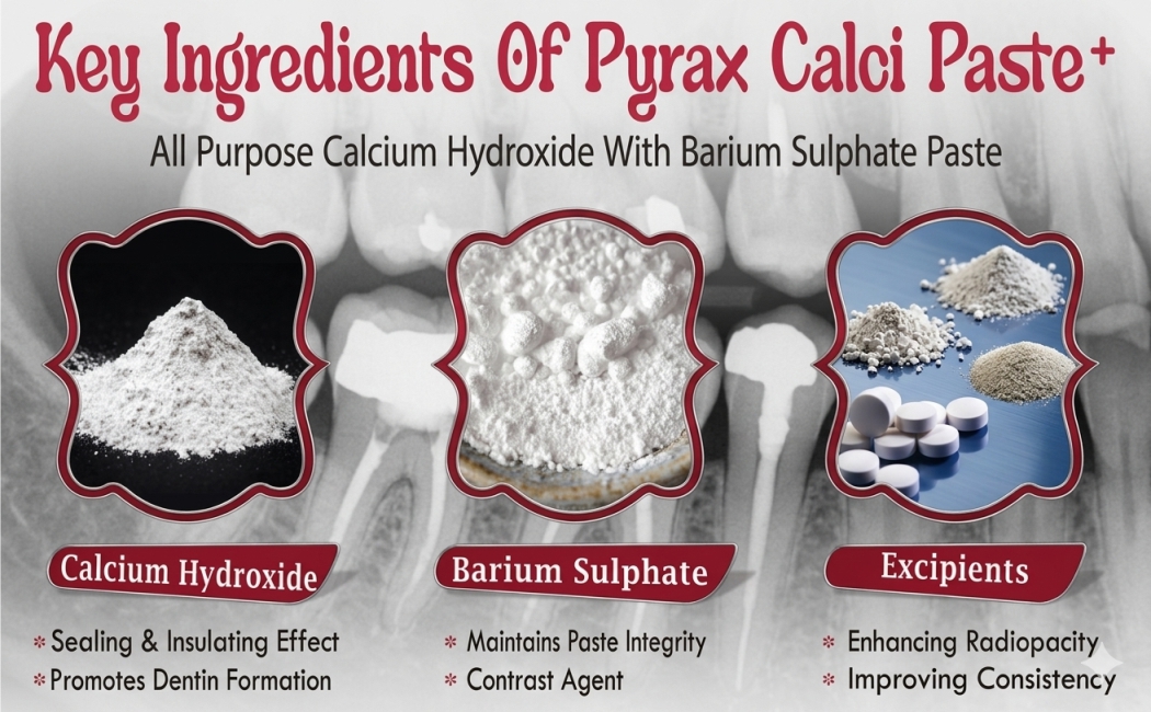 ALL PURPOSE CALCIUM HYDROXIDE WITH BARIUM SULPHATE PASTE 2 * 2 GMS