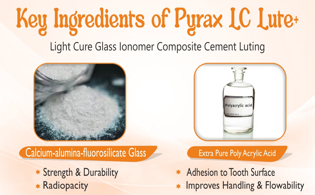 LIGHT CURE GLASS IONOMER COMPOSITE CEMENT LUTING 1 * 2 GMS