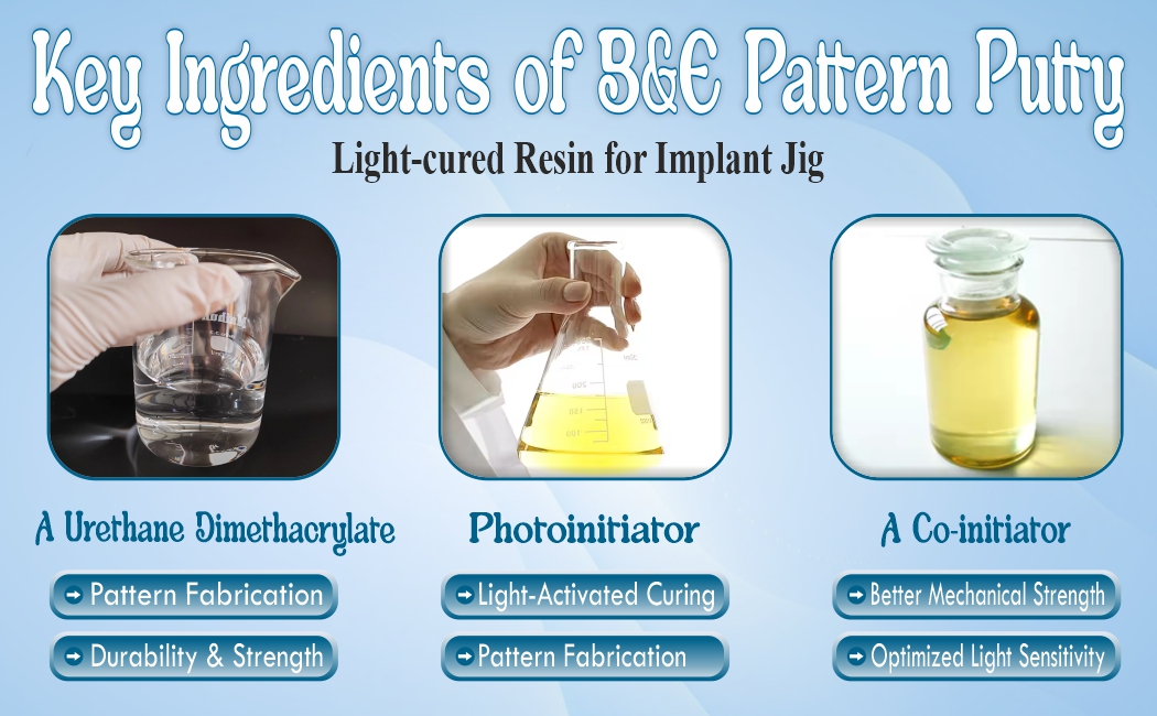 LIGHT CURED RESIN FOR IMPLANT JIG PUTTY