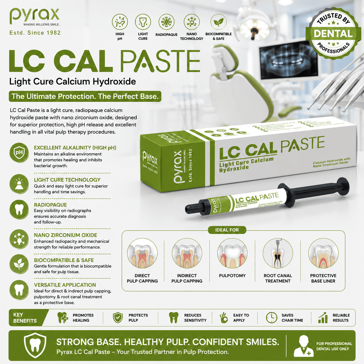 LIGHT CURE RADIOPAQUE CALCIUM HYDROXIDE PASTE 1* 2 GMS