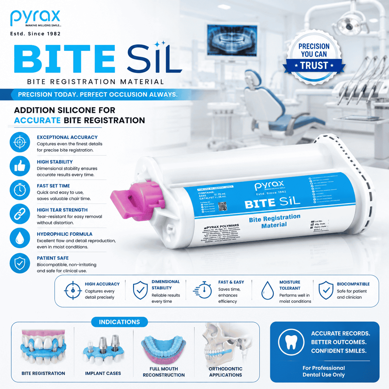 A SILICONE BITE REGISTRATION IMPRESSION MATERIAL 2 INTO 50 ML