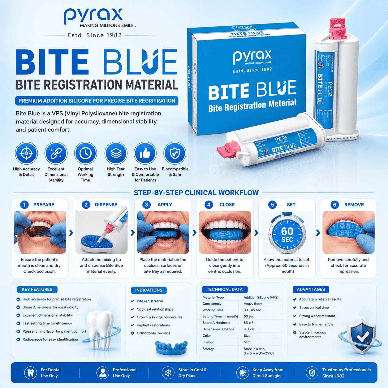 A SILICONE BITE REGISTRATION IMPRESSION MATERIAL 2 INTO 50 ML