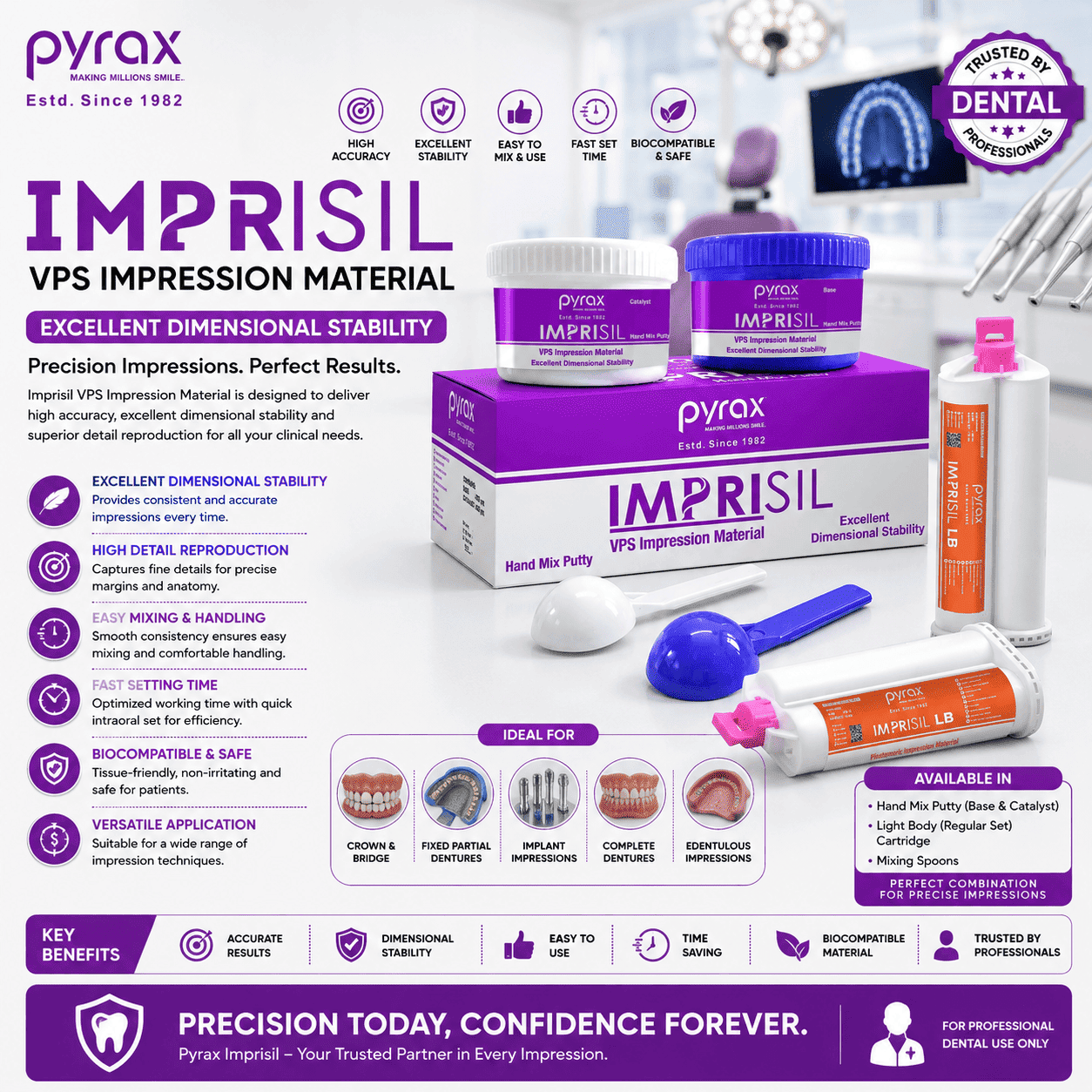 A SILICONE HAND MIX IMPRESSION PUTTY