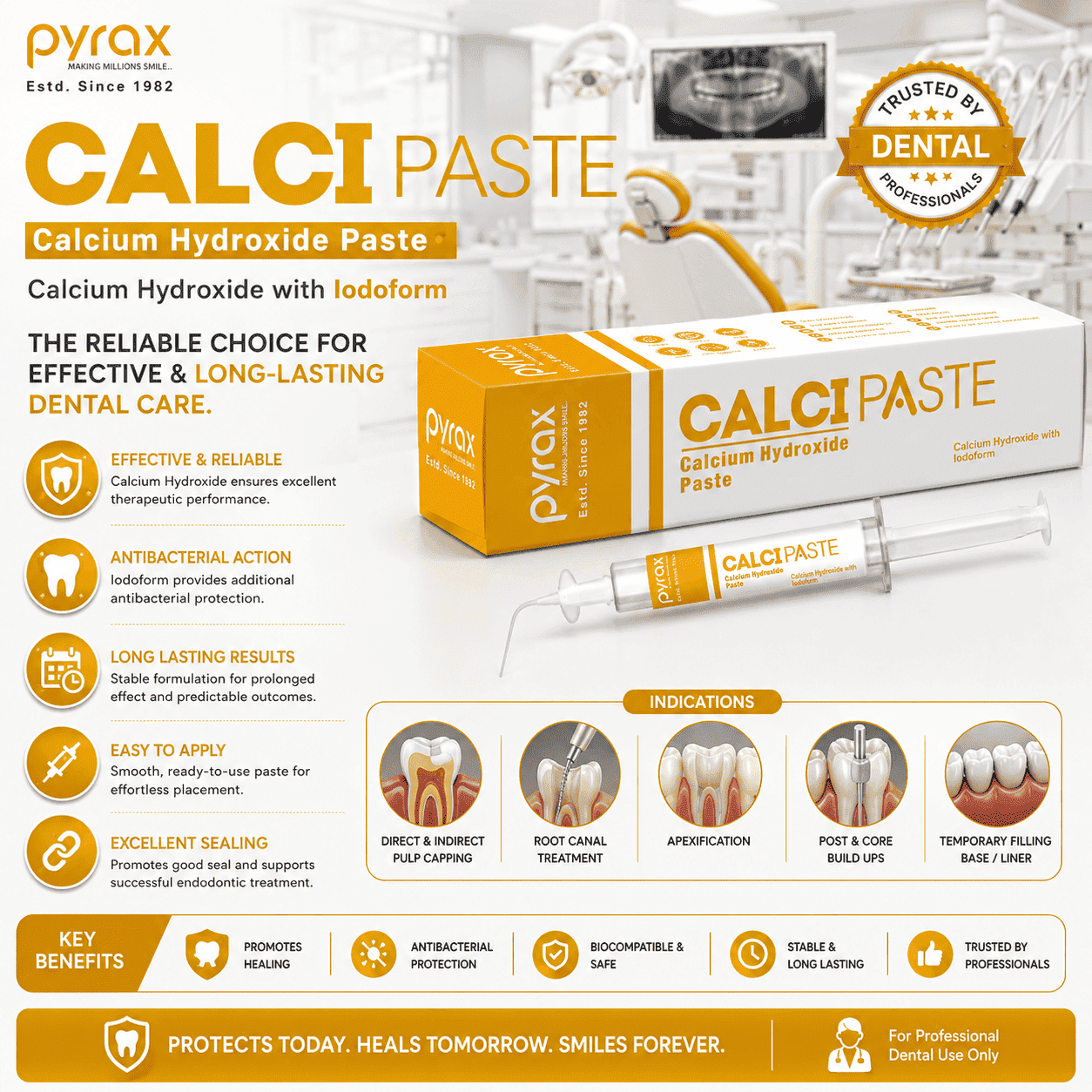 CALCIUM HYDROXIDE WITH IODOFORM PASTE 2* 2 GMS