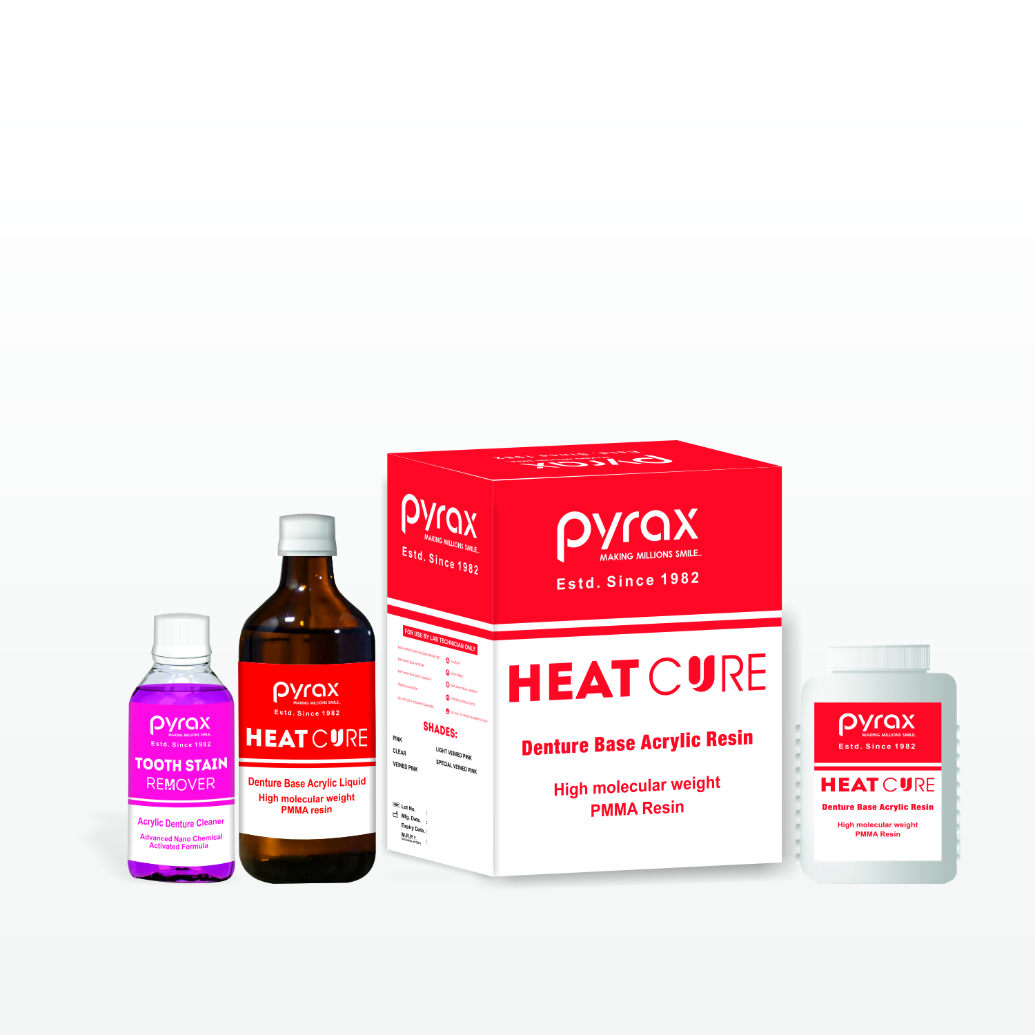 HEAT CURE DENTURE BASE MATERIAL VEINED PINK