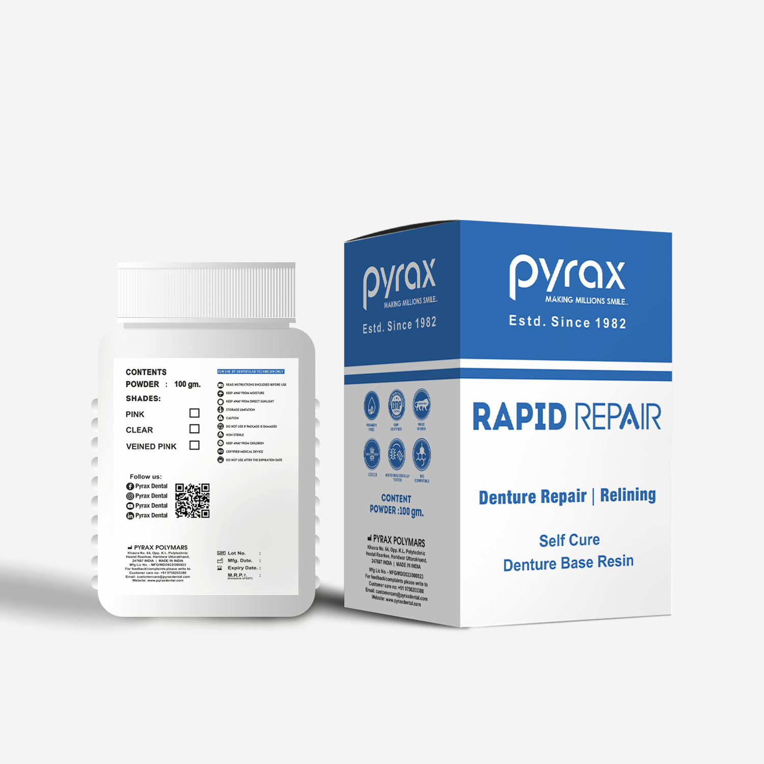 SELF CURE DENTURE BASE RESIN 1 KG