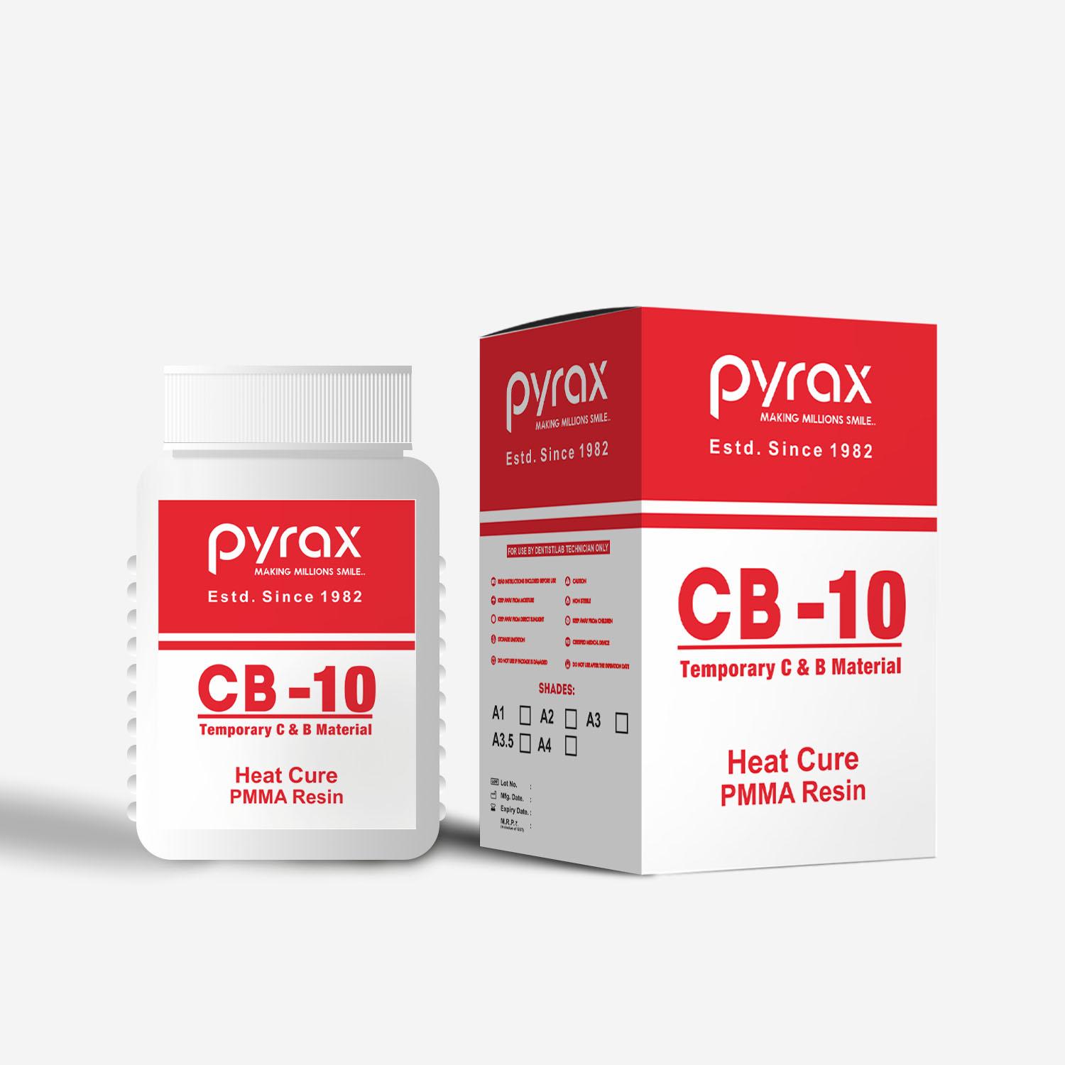 HEAT CURE TEMPORARY C AND B MATERIAL 450 GMS