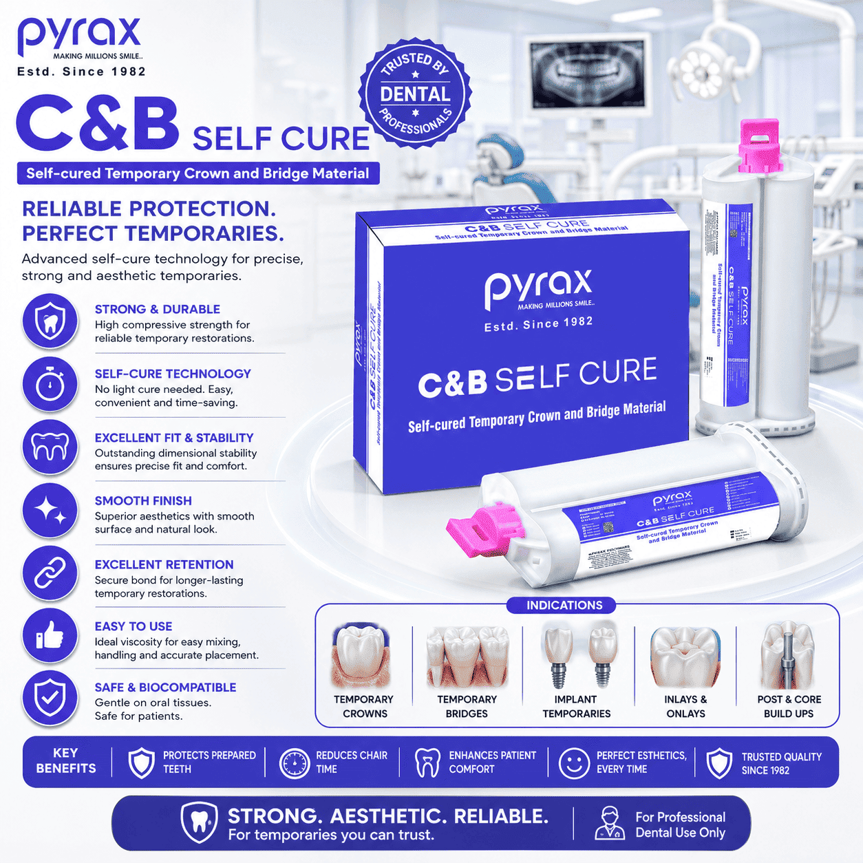 SELF CURE TEMPORARY CROWN AND BRIDGE MATERIAL 1 INTO 50 GMS