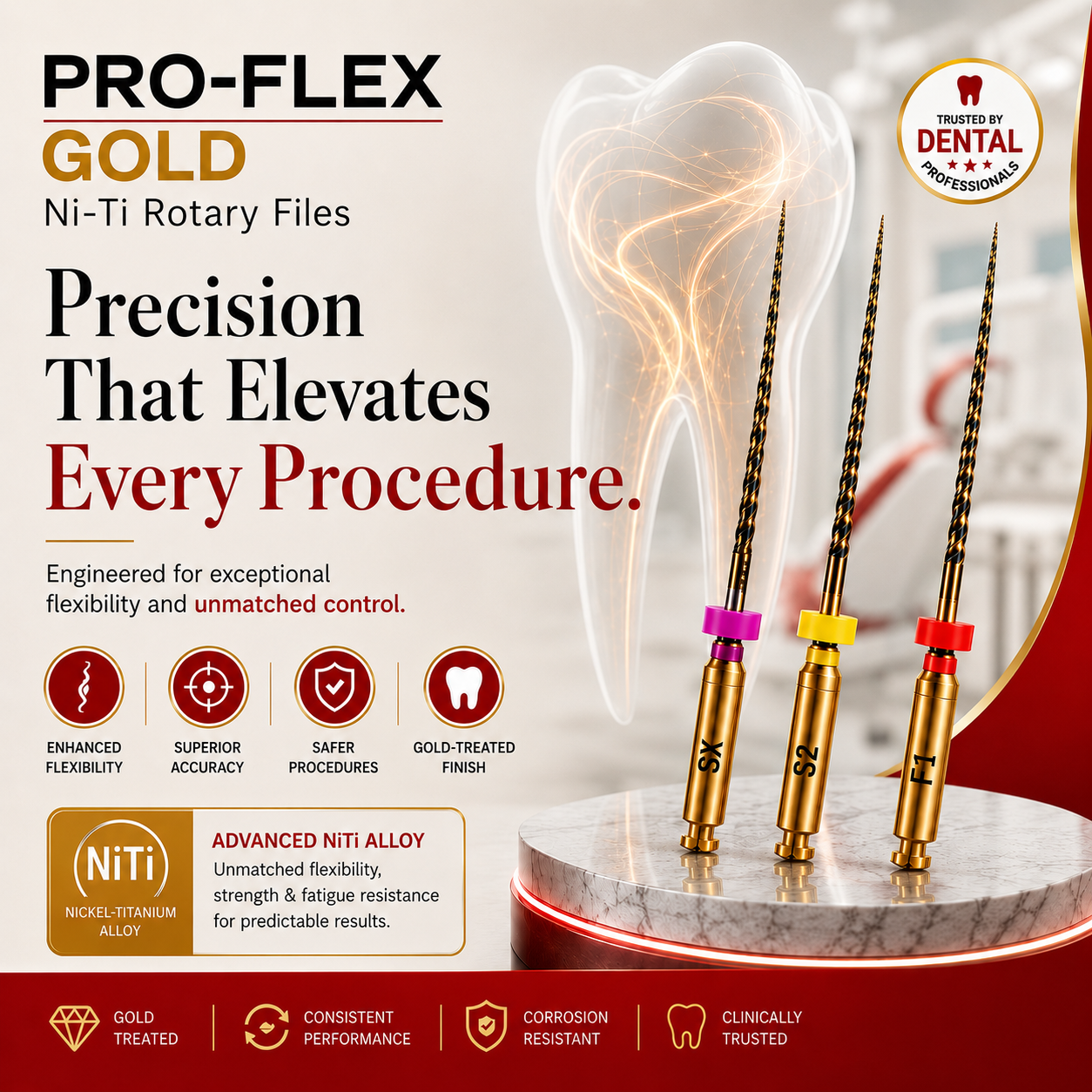 KOREAN NITI GOLD ROTARY FILE
