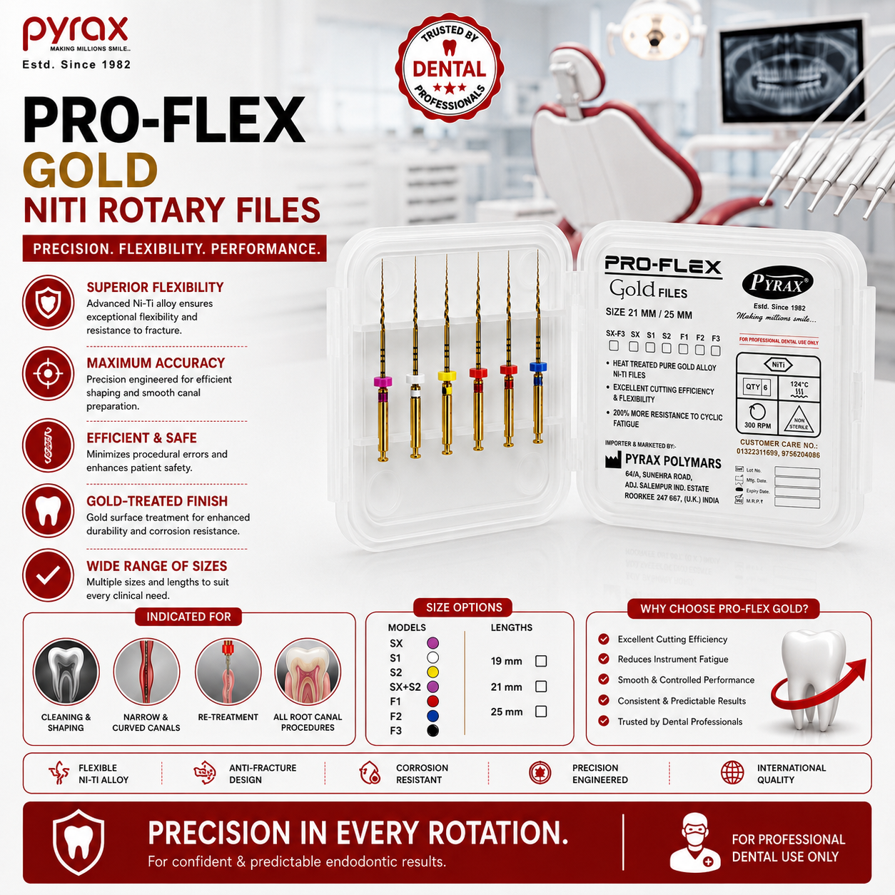 KOREAN NITI GOLD ROTARY FILE