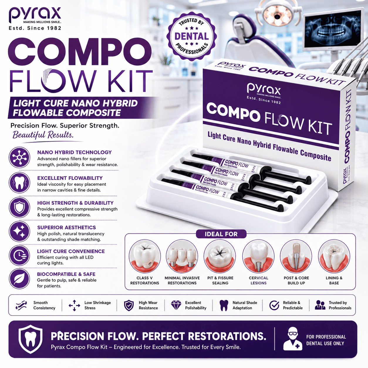LIGHT CURE NANO HYBRID FLOWABLE COMPOSITE KIT