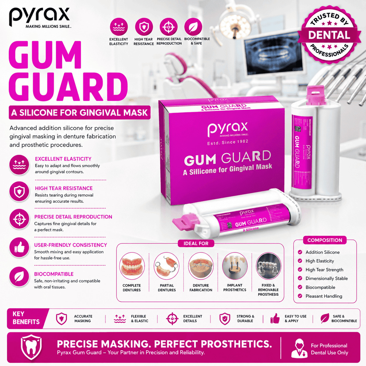 A SILICONE GINGIVA REPRODUCE IMPRESSION MATERIAL 2 INTO 50 ML
