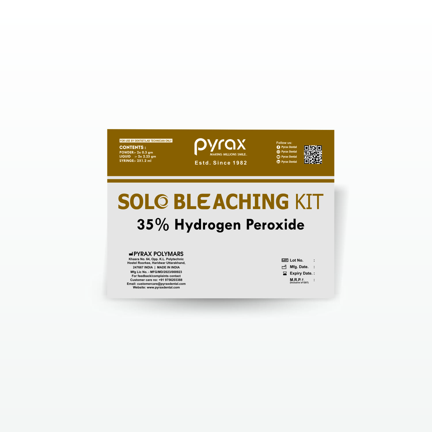 ADVANCE FORMULA, RAPID IN OFFICE WHITENING SYSTEM