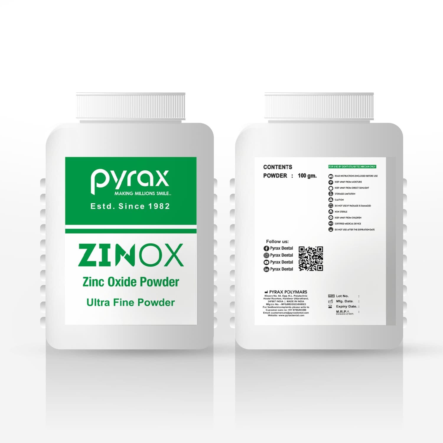 EXTRA PURE ARSENIC FREE ZINC OXIDE POWDER