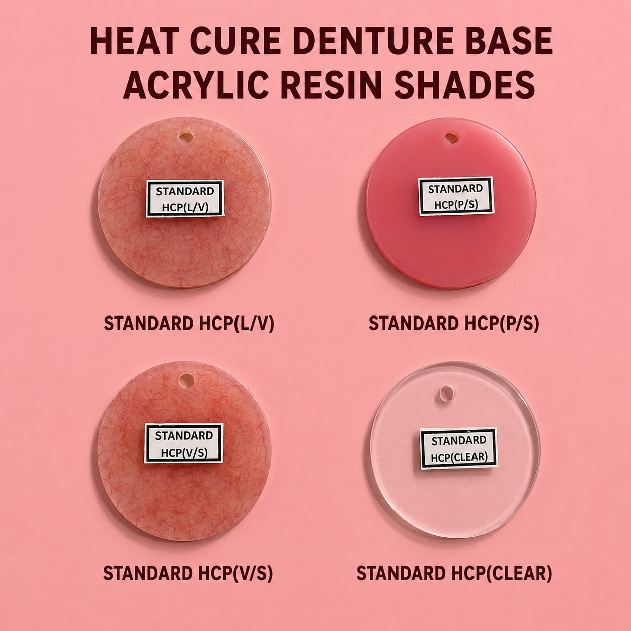 HEAT CURE DENTURE BASE MATERIAL PINK