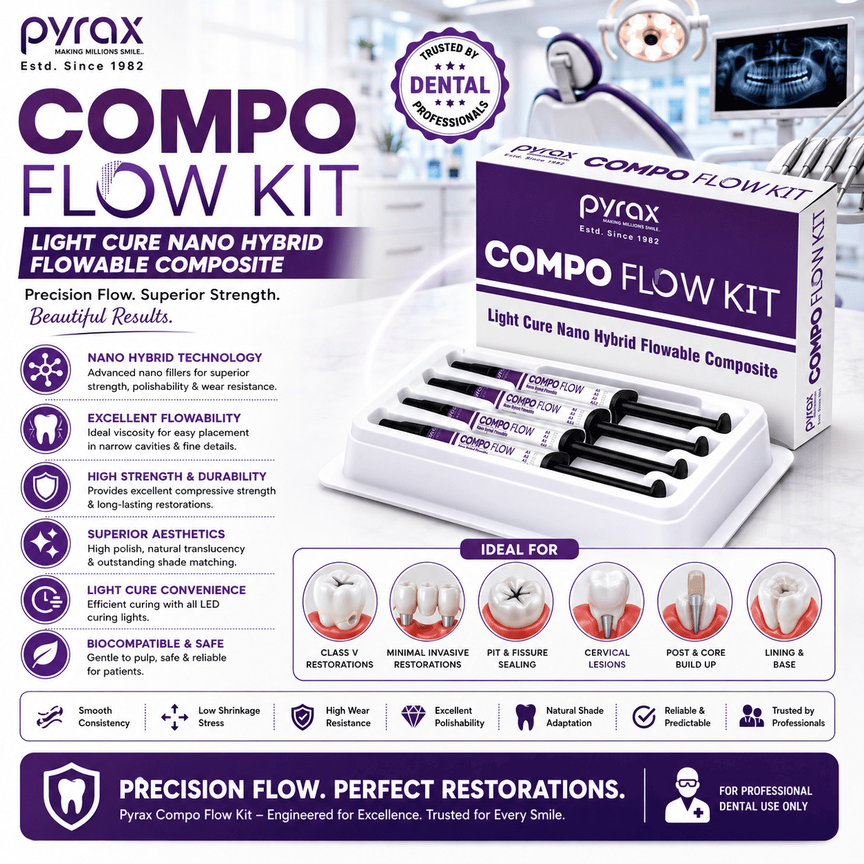LIGHT CURE NANO HYBRID FLOWABLE COMPOSITE KIT