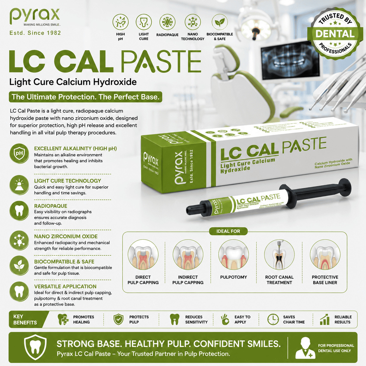 LIGHT CURE RADIOPAQUE CALCIUM HYDROXIDE PASTE 1* 2 GMS