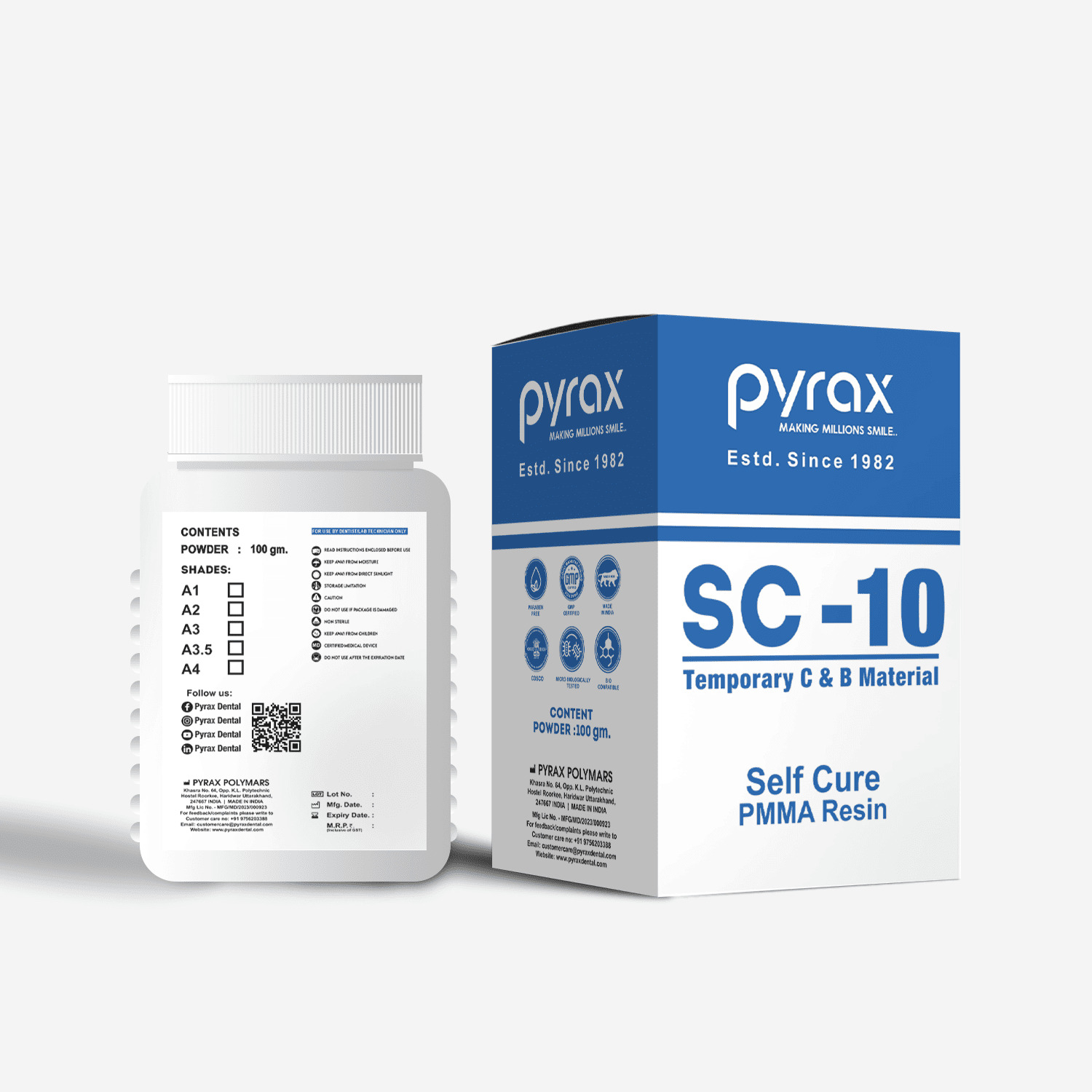 SELF CURE TEMPORARY C AND B MATERIAL 100 GMS