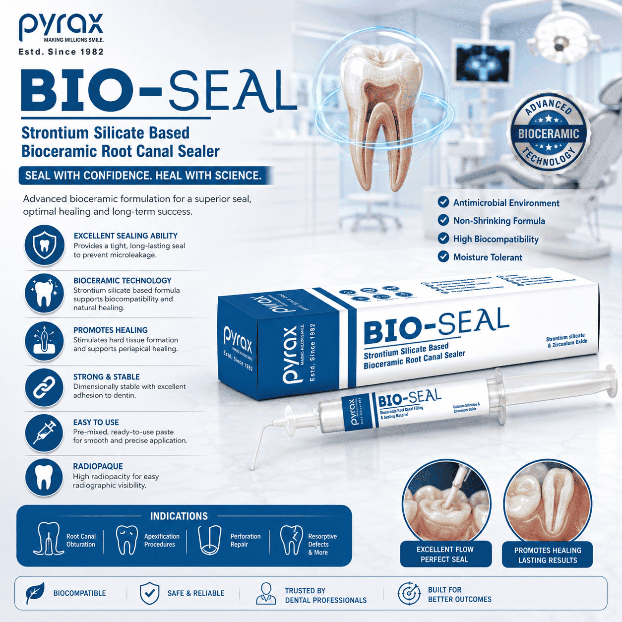 STRONTIUM SILICATE BASED BIOCERAMIC ROOT CANAL SEALER 1*2 GM